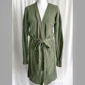 Banana Republic women's knit cardigan blazer, dark olive color, New NWT Size M